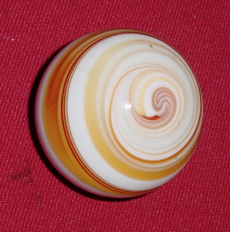 Original vtg antique orange white swirl glass marble gear shift knob hot rat rod