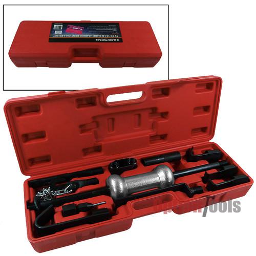 13pc automotive dent puller w/10lbs slide hammer auto body truck repair tool kit