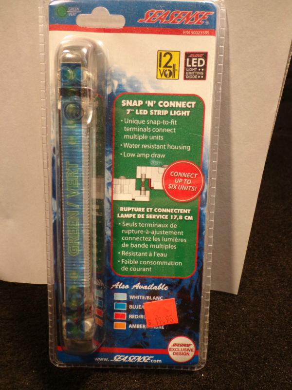 Seasense boat utility strip light~green #50023585 water resistant snap to fit 7"
