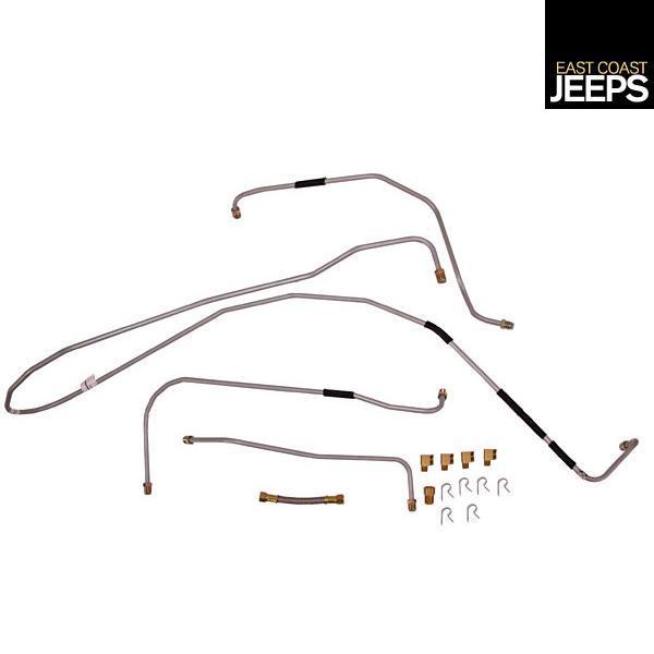 17732.01 omix-ada fuel line set, 41-44 willys mb and ford gpw