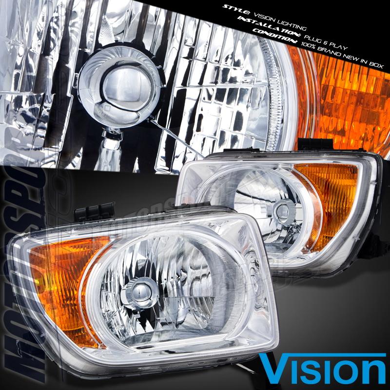 03-06 honda element dx ex lx headlights lamp replacement new pair left+right
