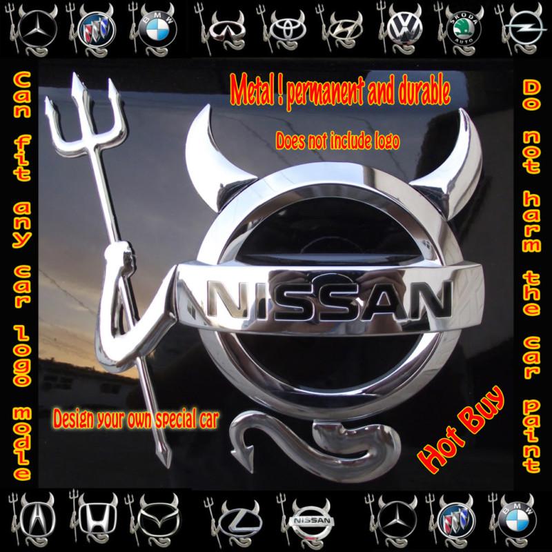 Car logo metal sticker-devil 3d 100% metal + 3m tape