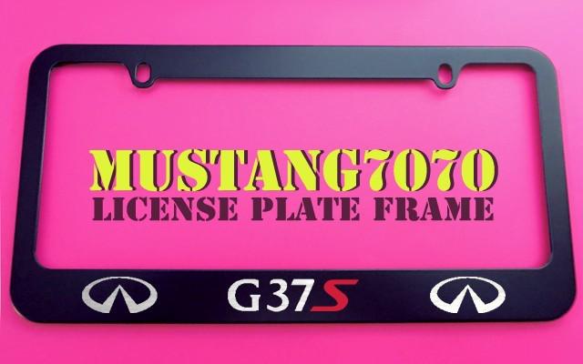 1 brand new infiniti g37s black metal license plate frame + screw caps
