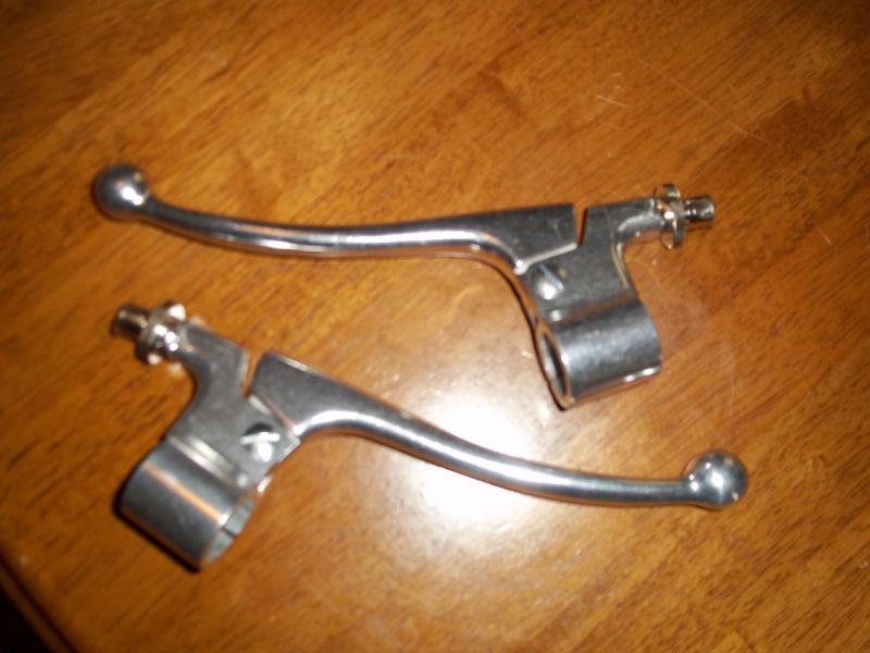 Vintage triumph bsa norton aluminum copy amal brake and clutch lever & adjusters