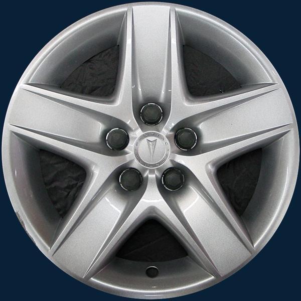 2007-2008 pontiac g5 16" 5 spoke 5141 hubcap wheel cover part # 09596133 used