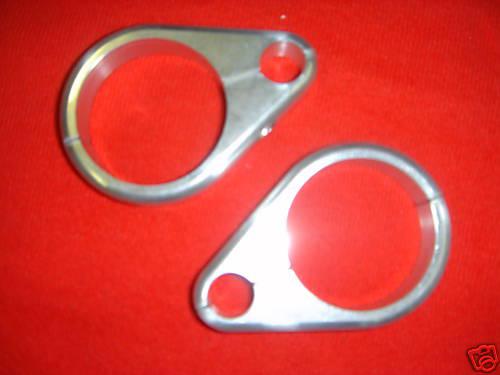 Pair of 1 1/2" raw clutch cable clamps set of 2 big dog harley davidson