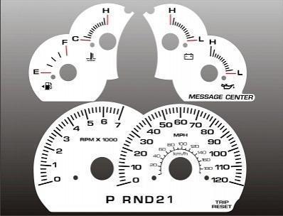 2003-2004 ford expedition instrument cluster white face gauges 03-04