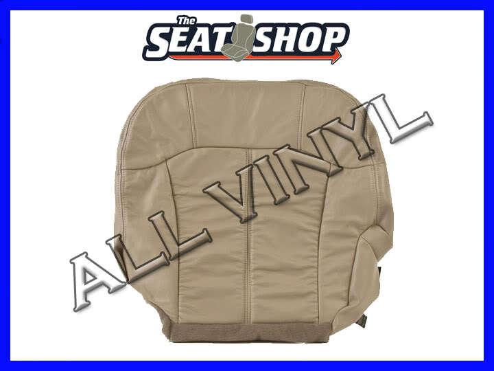 00 01 02 chevy suburban tahoe shale w/ grey trim all vinyl seat cover lh bottom