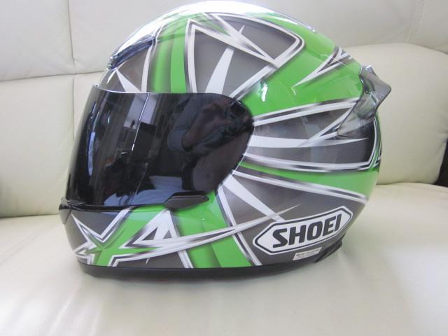Shoei track racing helmet lime green kawasaki zx10 r size