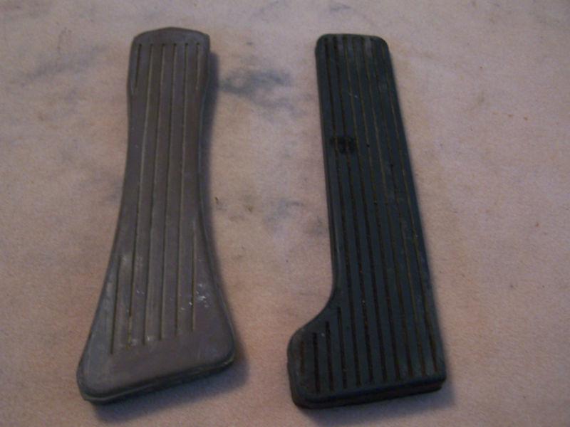 2 vintage accelerator pedals foot feets gas 1 is oldsmobile 1 unknown rubber