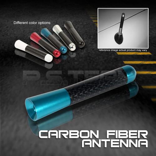 Real carbon fiber overlay/blue car radio 3" antenna upgrade w/adapters