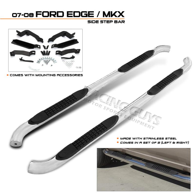 2007 2008 lincoln mkx stainless steel side step nerf bars running boards tube