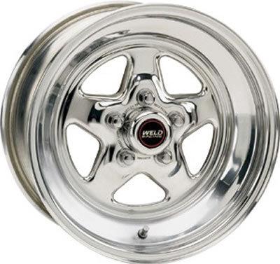 Weld racing wheel prostar aluminum polished 15"x8" 5x4.75" bc 5.5" backspace ea