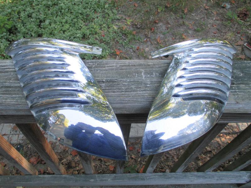 1953 mercury stone guards gravel shields fender trim molding lh & rh