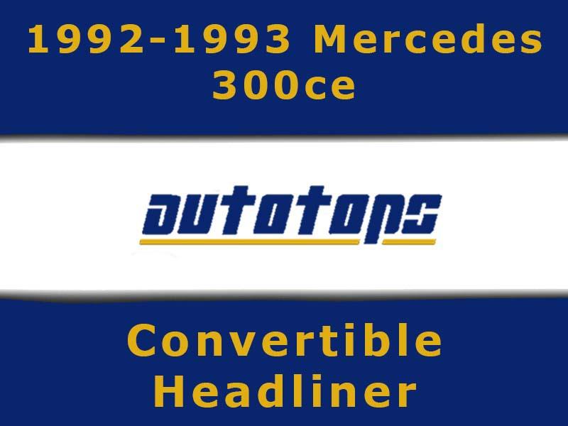 1992-1993 mercedes benz 300ce convertible top headliner head liner