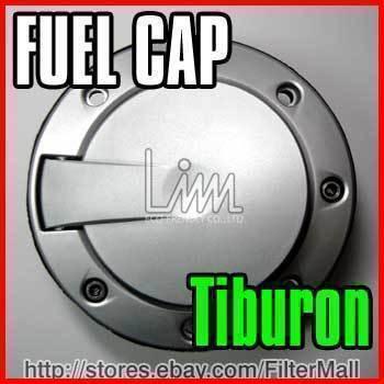 Fuel gas door cap cover silver for tiburon / coupe 2003-2008