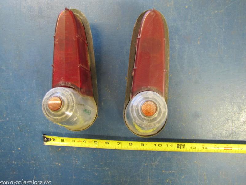 1955 plymouth plaza 2dr sedan tail lights with housings