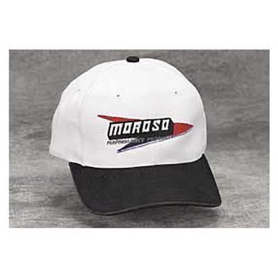 Moroso 99600 ball cap cotton moroso logo white/black adjustable backstrap each