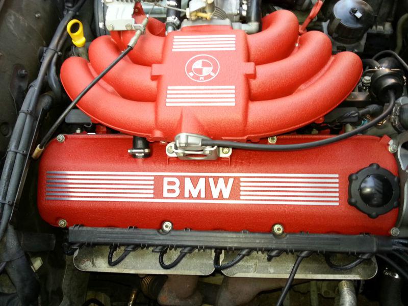 Bmw e30 m20 325i 325is engine motor valve cover powder coated wrinkle red m3 