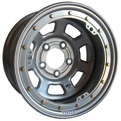 Circle racing wheels series 36 silver wheel 15"x10" 5x4.75" bc set of 2