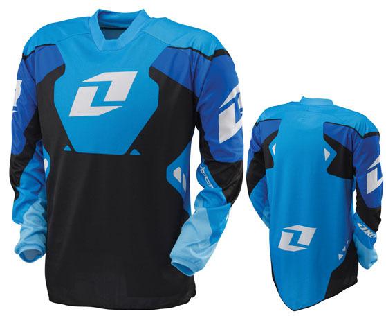 New one industries carbon  blue jersey mx atv bmx  large l 