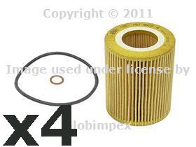 Bmw e36 e39 e46 e53 e60 e83 oil filter kit (4) oem mann + 1 year warranty