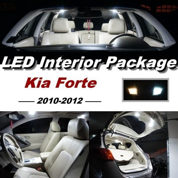 8 x xenon white led lights interior package kit for 2010 - 2012 kia forte