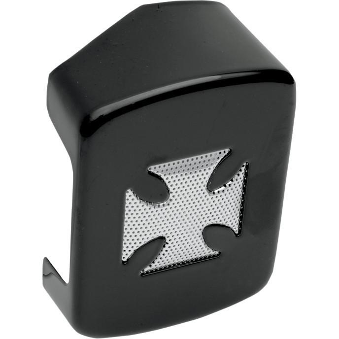 Harley softail  black cross coil  cover - free usa shipping 	 2102-0174