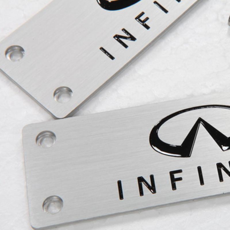 Infiniti car floor mat logo carpet emblem aluminum alloy 