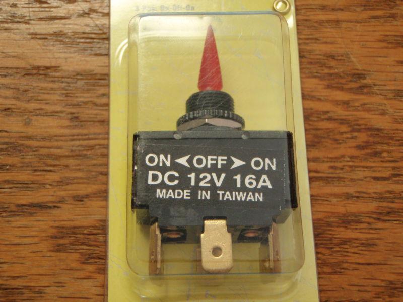 Switch toggle 12221 3 position on-off-on illuminate lighted red marine boat part