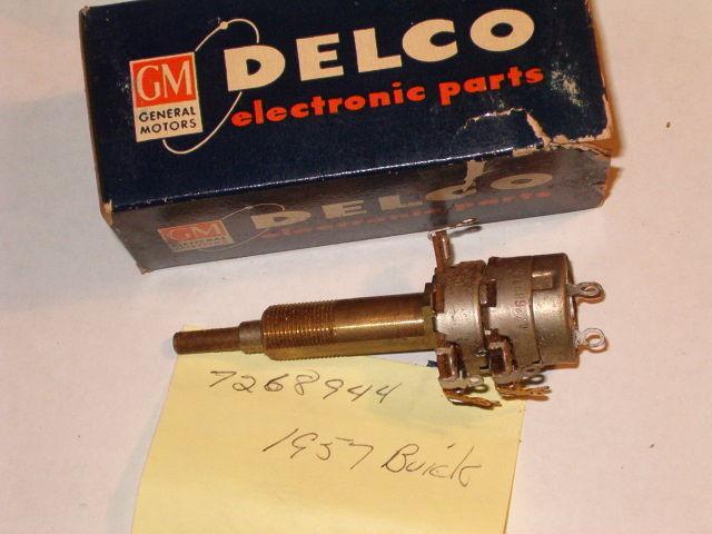 Nos 1957 buick radio switch on/off vol. tone gm delco radio 7268944