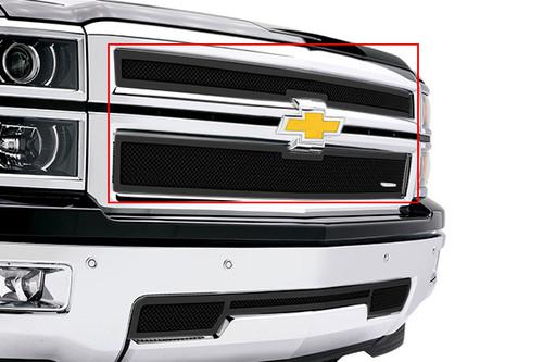 T-rex 2014 chevy silverado billet grille upper class polished mesh grill 51117