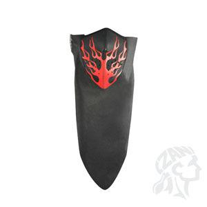 Zan headgear neodanna half face mask half bandanna black with red flame one size