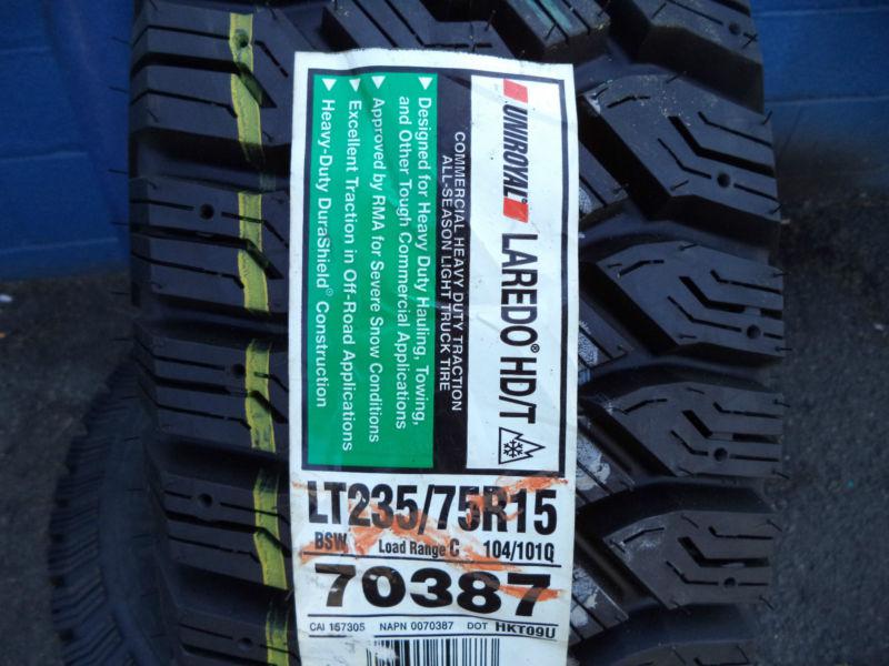 Lt 235 75 15 uniroyal laredo hdt 104q new tire