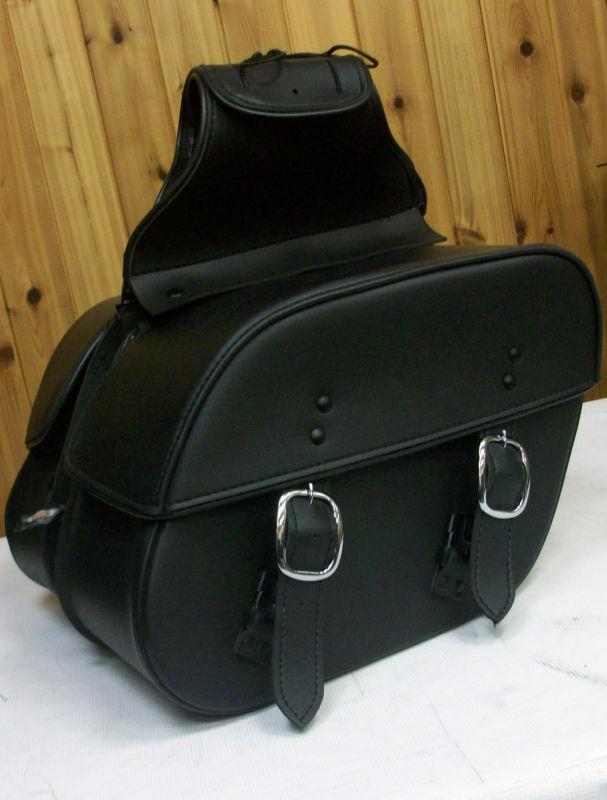Alc auburn leather co. detachable throw-over saddlebags '06 harley dyna