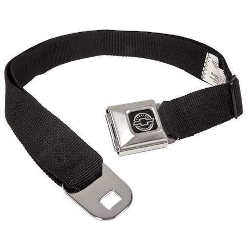 Chevy logo seatbelt buckle belt w/black webbing