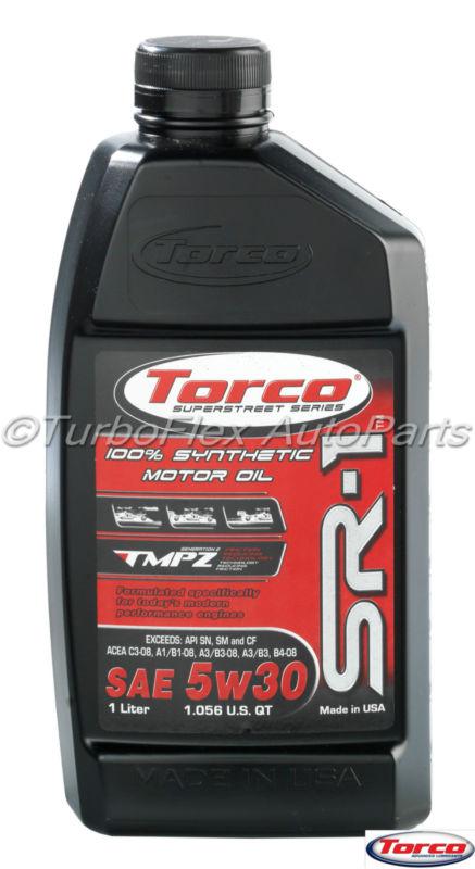 Torco oil sr-1 5w30 high performance street synthetic engine oil 6 bottles x1l. 