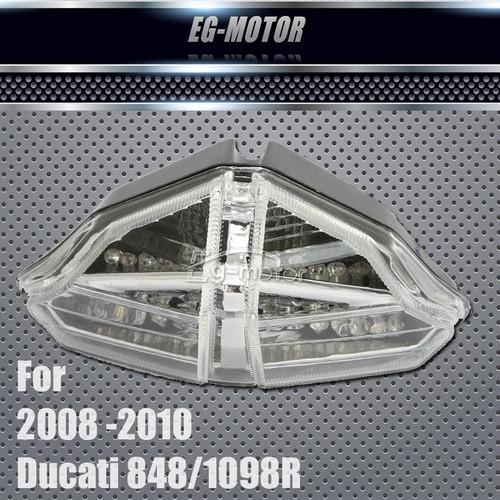 Clear led tail light + turn signal integrate fit for 848 1098 r 08 09 ducati