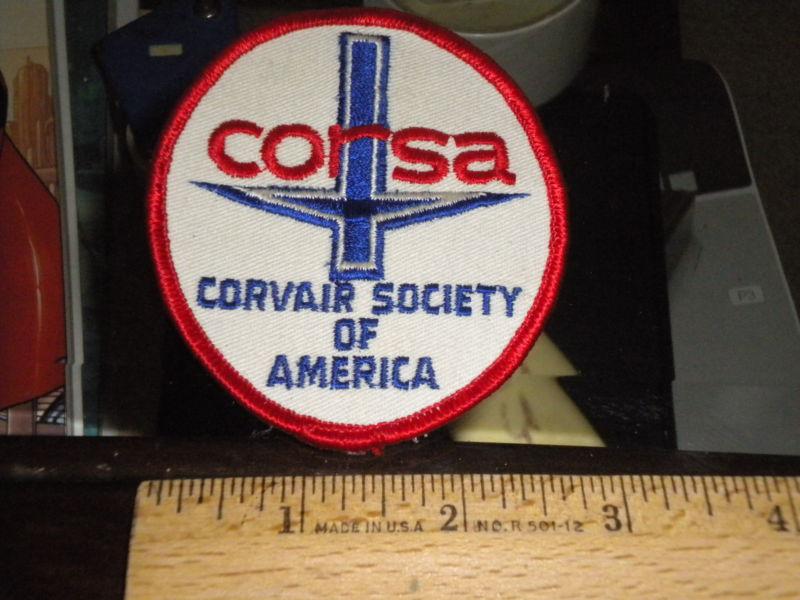 Vintage 1980's corsa corvair society of america chevy corvair patch