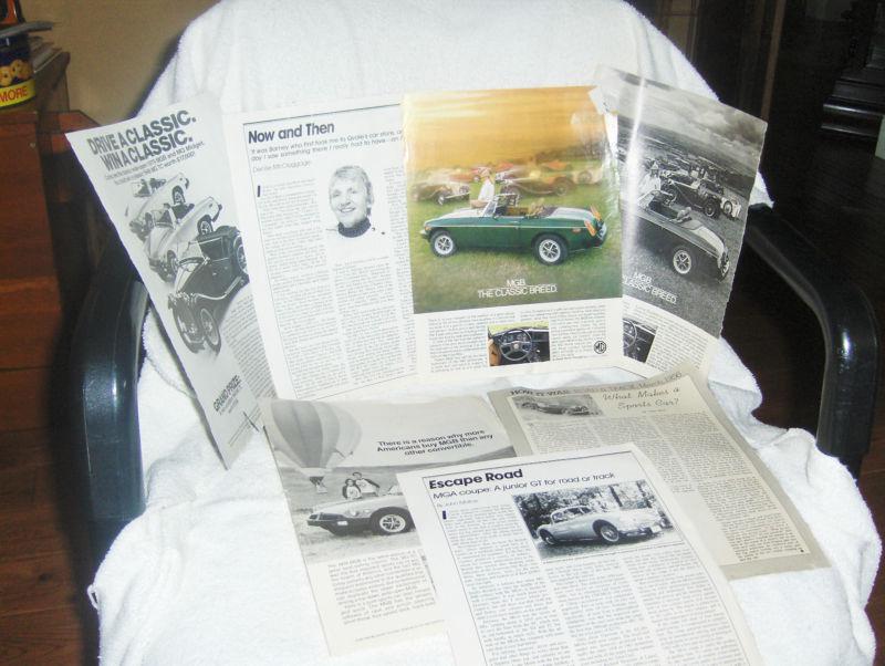 Mg tc mgb mga (7) seven original magazine advertisements for mg cars mgtc mgb