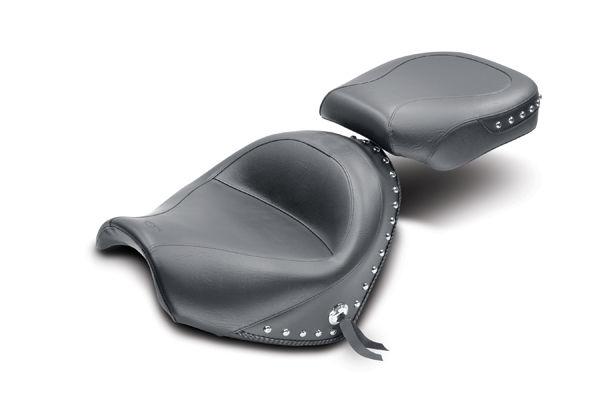 Mustang wide touring two-piece studded seat for suzuki c50/t & volusia 800