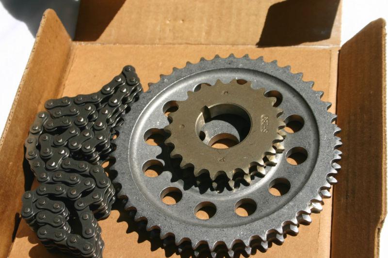 Timing gear small block chevy, cloyes double roller chain & gear, nip