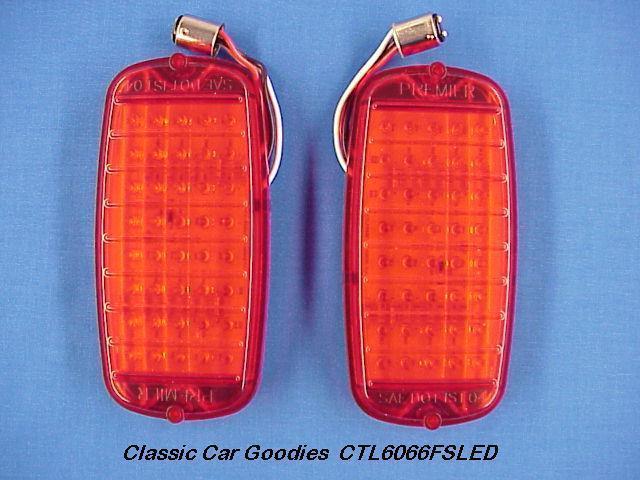 1964-1966 chevy truck led tail light inserts (2) 1965 fleetside