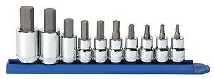 Gearwrench 80578 10 piece 3/8 and 1/2 drive metric hex bit socket set