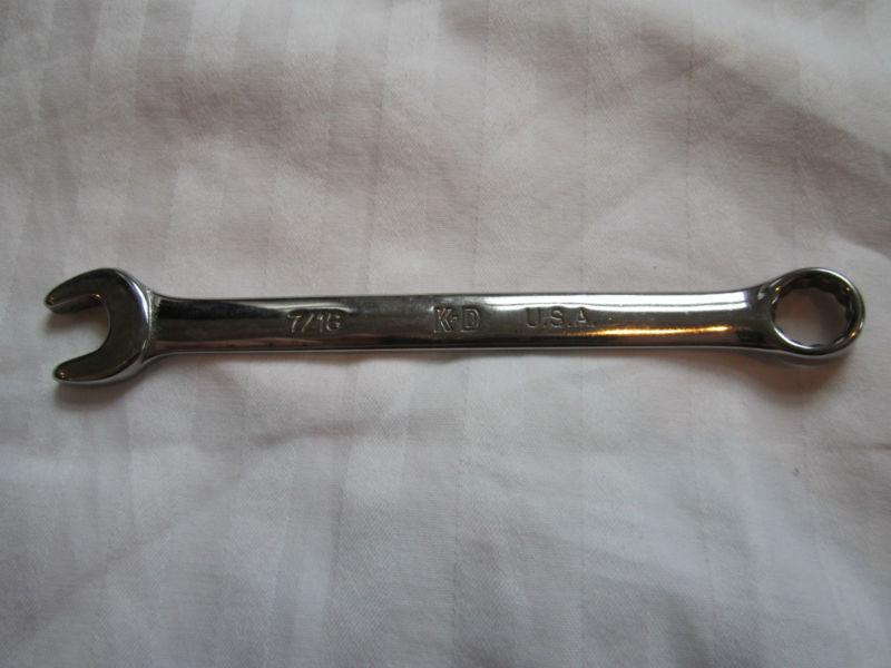 K-d 63114 7/16" combination wrench 12 point chrome made in the u.s.a.