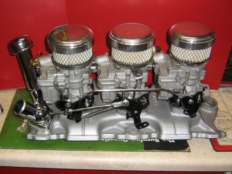 Sbc 3x2 tri power with big rochester 2g carbs