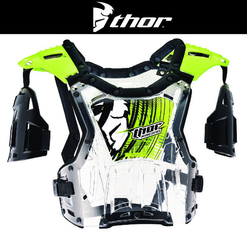 Thor youth green quadrant dirt bike roost guard chest protector mx atv 2014