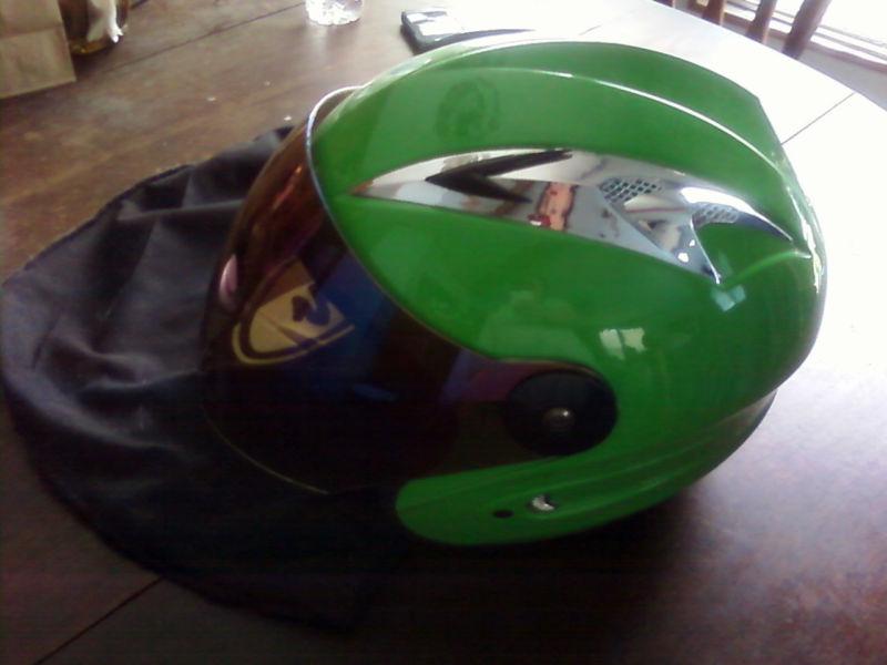 Dot motorcycle 3/4 helmet w/ visor shield adult small w/ bag