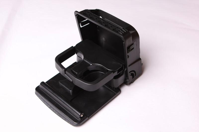Oem black central console armrest rear cup holder for vw jetta mk5 golf mk5 mk6 