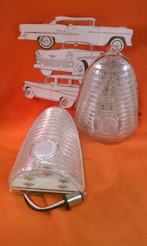 1955 chevy belair clear taillight lens led sedan hardtop nomad convertible pair